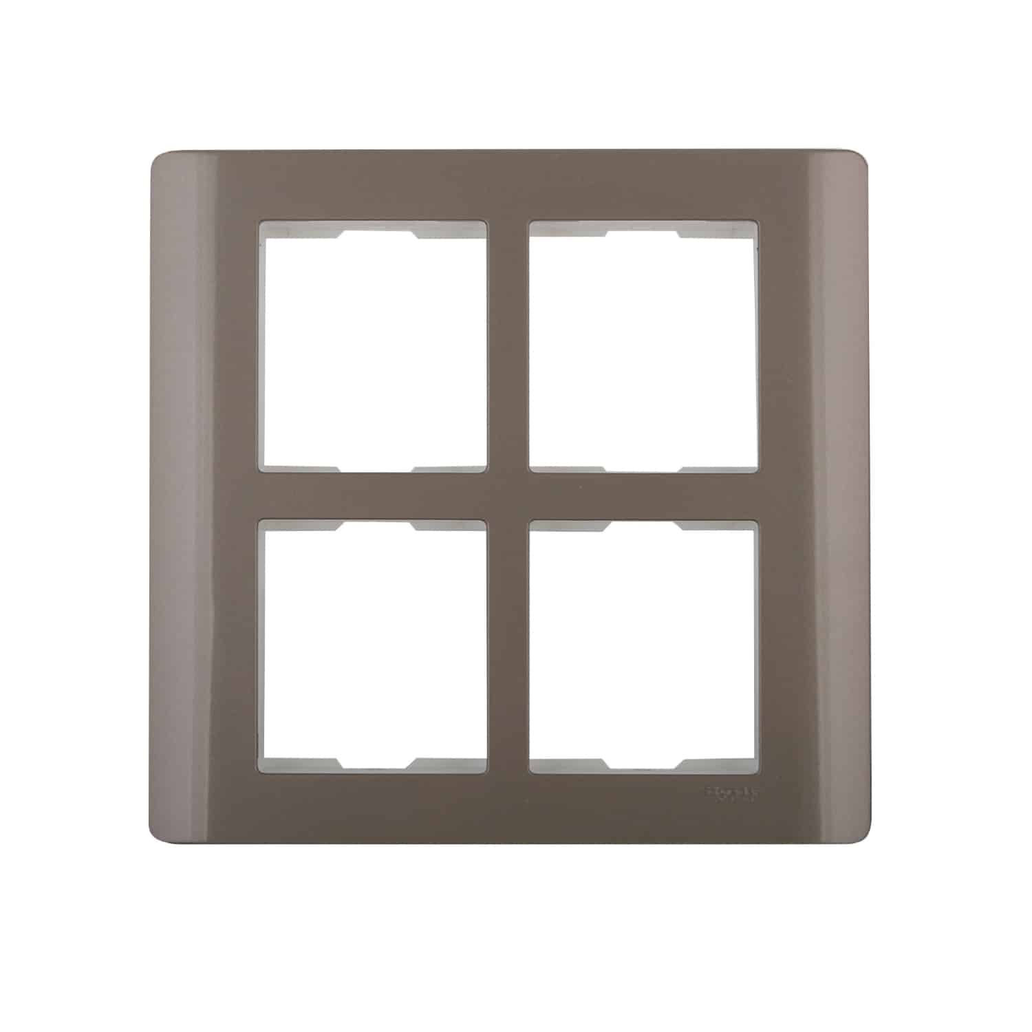Schneider ZENcelo Modular Plate Cover + Frame? - 8M (S), Silver Bronze