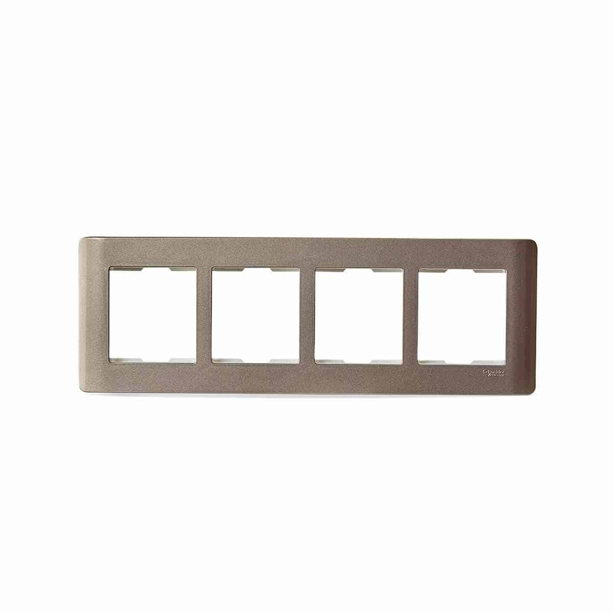 Schneider ZENcelo Modular Plate Cover + Frame? - 8M (H), Silver Bronze