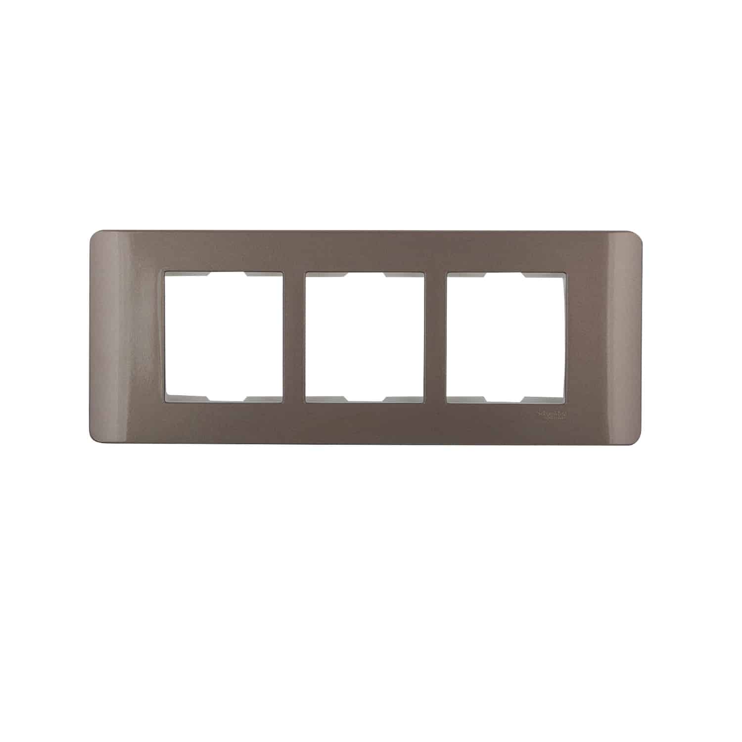 Schneider ZENcelo Modular Plate Cover + Frame? - 6M, Silver Bronze