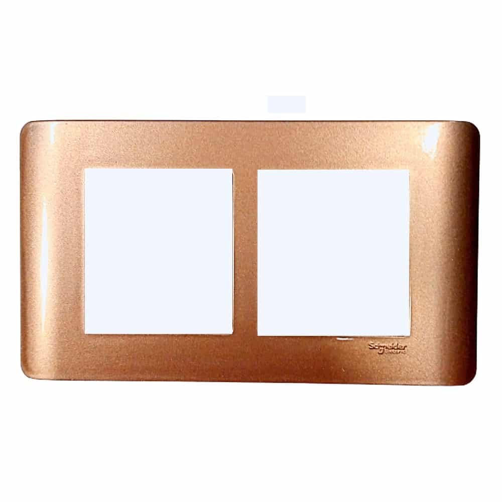 Schneider ZENcelo Modular Plate Cover + Frame? - 4M, Silver Bronze