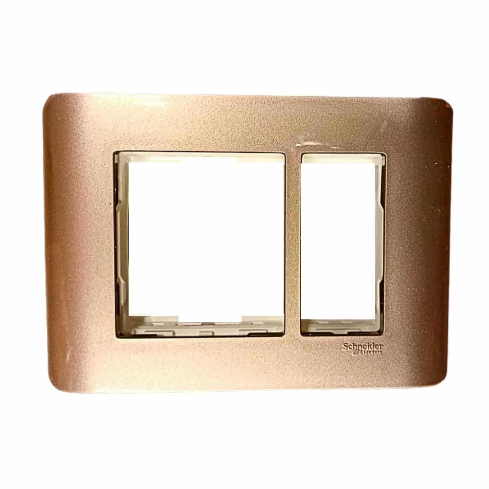 Schneider ZENcelo Modular Plate Cover + Frame? - 3M, Silver Bronze