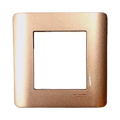 Schneider ZENcelo Modular Plate Cover + Frame? - 2M, Silver Bronze