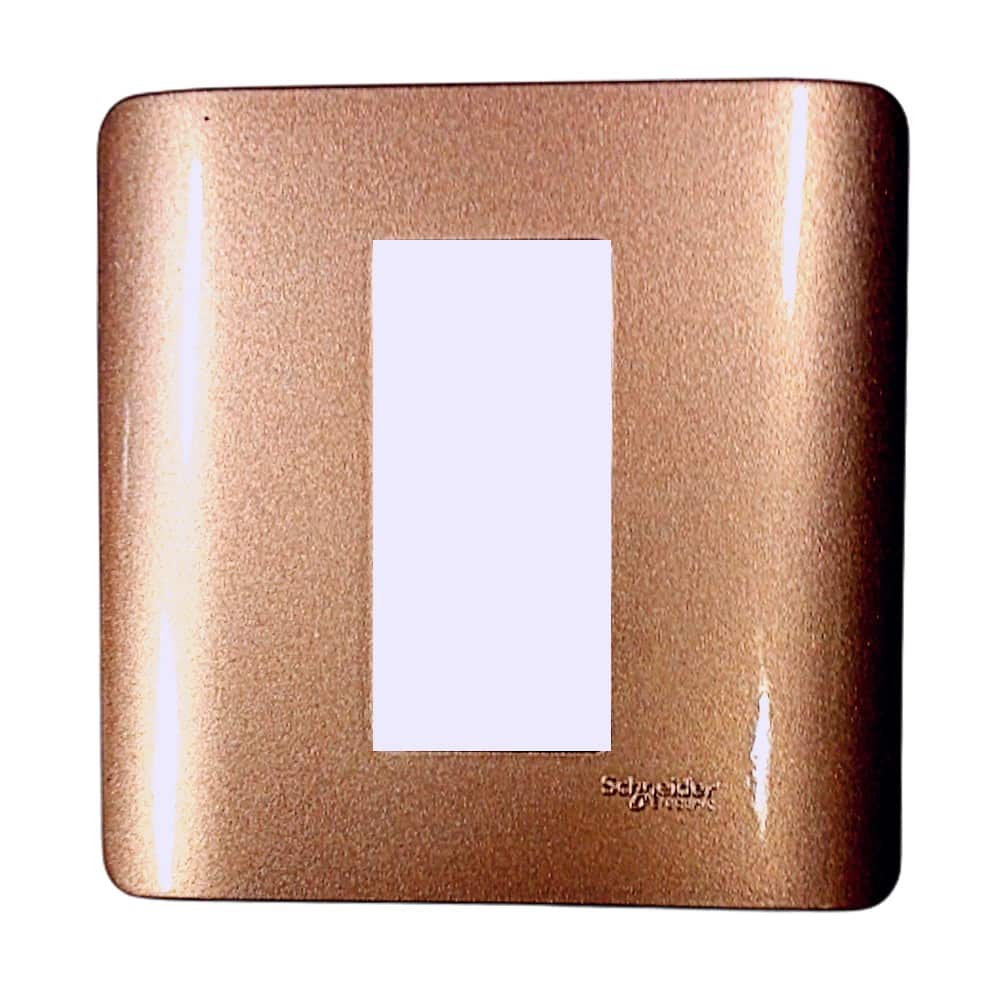 Schneider ZENcelo Modular Plate Cover + Frame? - 1M, Silver Bronze