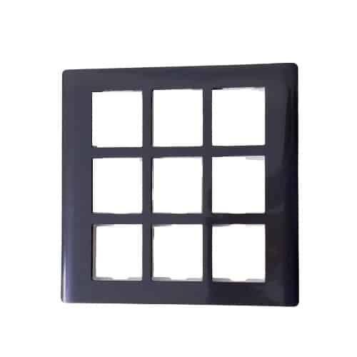 Schneider ZENcelo Modular Plate Cover + Frame? - 18M, Dark Grey
