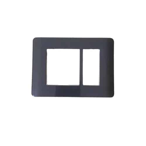 Schneider ZENcelo Modular Plate Cover + Frame? - 3M, Dark Grey