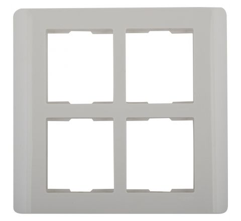 Schneider ZENcelo Modular Plate Cover + Frame? - 8M (S), White