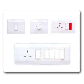 Honeywell MK Wraparound 6A 1 Way Modular Bell Push Switch White - With Indicator, 2M