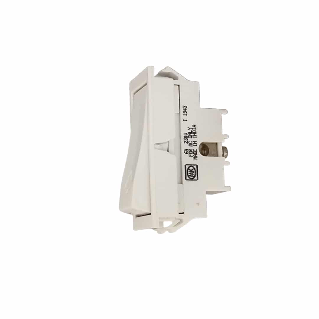 Honeywell MK Wraparound 6A 1 Way Modular Bell Push Switch White