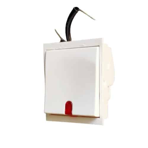 Honeywell MK Wraparound Modular Switch White - 32A DP, 1 Way, With Indicator, 2M