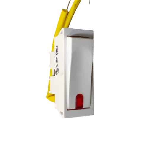 Honeywell MK Wraparound Modular Switch White - 20A DP, 1 Way, With Indicator, 1M