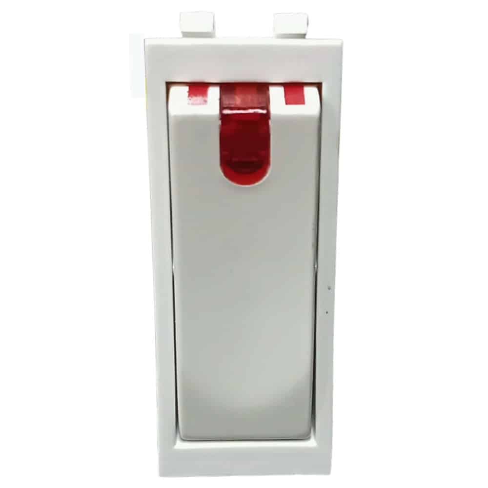 Honeywell MK Wraparound Modular Switch White - 16A, 1 Way, With Indicator, 1M