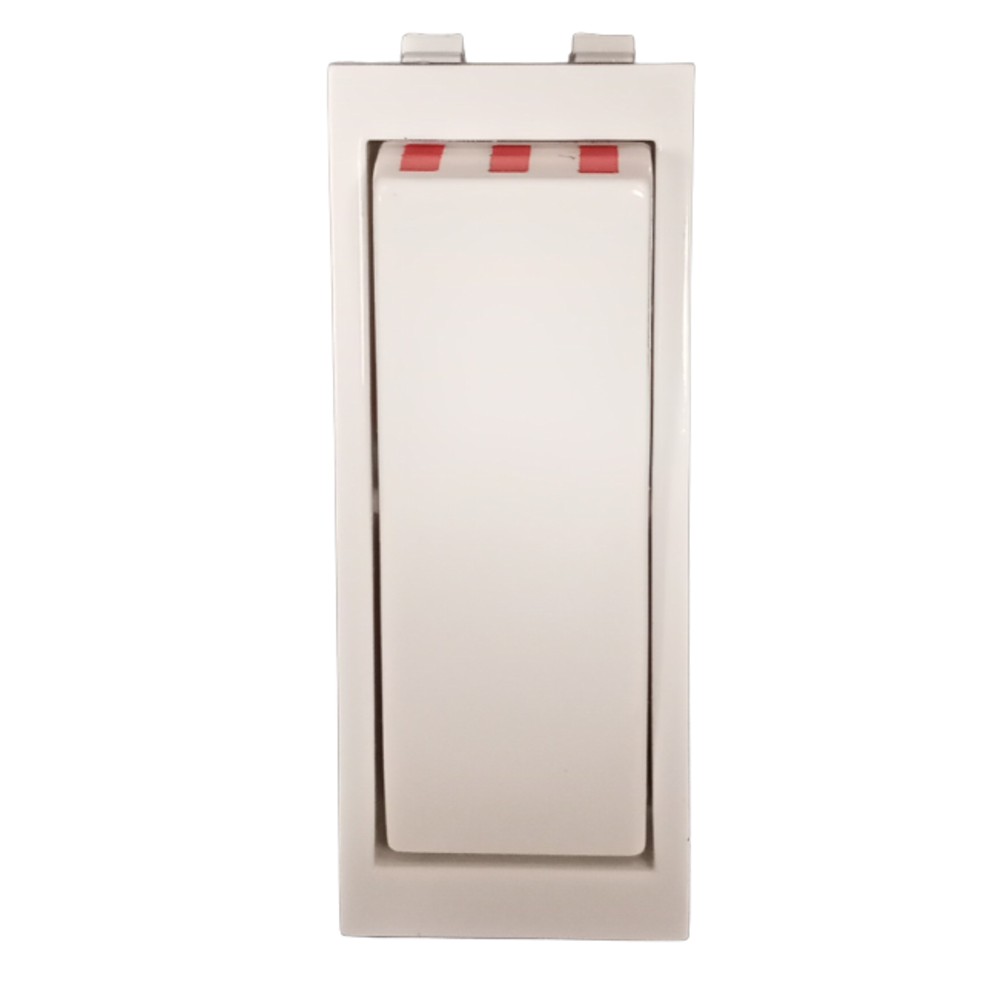 Honeywell MK Wraparound Modular Switch White - 16A, 1 Way, Without Indicator, 1M