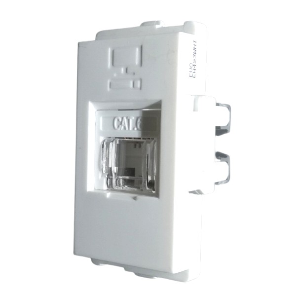 Honeywell MK EVO Modular RJ45 Computer Socket 1M White - Computer Jack