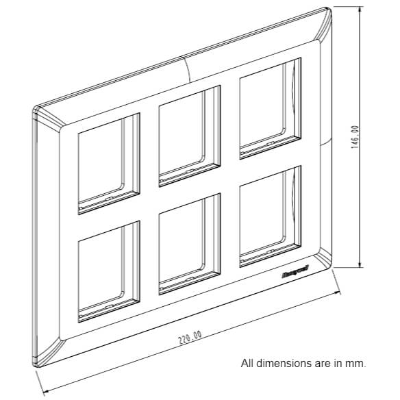 Honeywell MK EVO Modular Plate Cover + Frame White