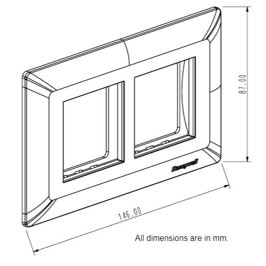 Honeywell MK EVO Modular Plate Cover + Frame White