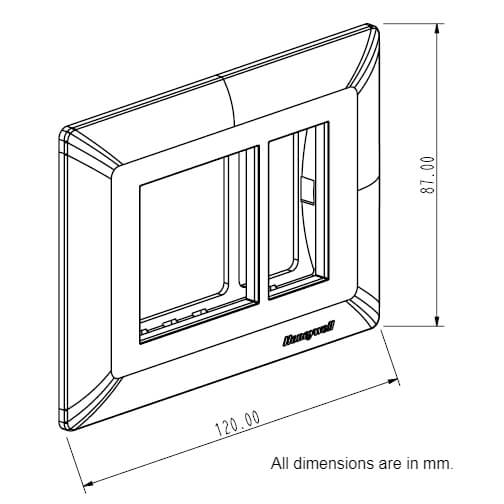 Honeywell MK EVO Modular Plate Cover + Frame White