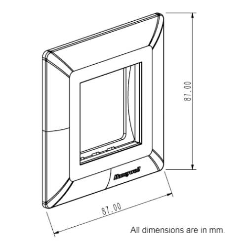 Honeywell MK EVO Modular Plate Cover + Frame White - 2M