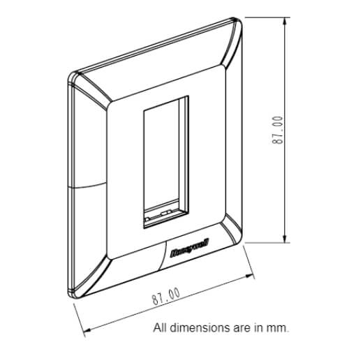 Honeywell MK EVO Modular Plate Cover + Frame White