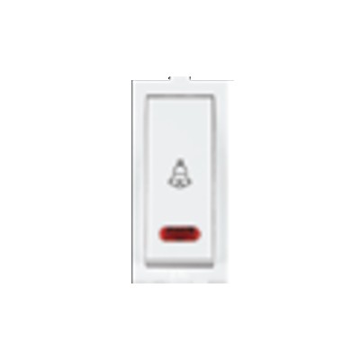 Anchor Roma Classic 10A 1 Way Modular Bell Push Switch 1M White - With Indicator