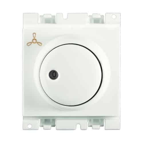 Honeywell MK Blenze Plus Modular Fan Regulator - Step, 2M, Synthetic Chalk White