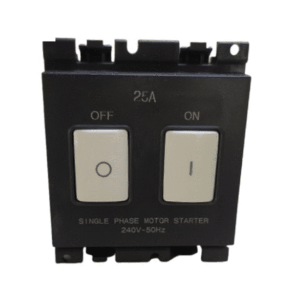 Honeywell MK Blenze Plus 25A Modular Motor Starter Switch 2M - 25A, Black