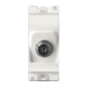 Honeywell MK Blenze Plus Modular TV Coaxial Socket 1M - Synthetic Chalk White