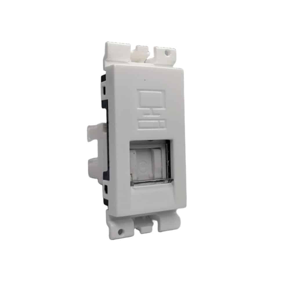 Honeywell MK Blenze Plus Cat6 Modular RJ45 Computer Socket 1M - Synthetic Chalk White
