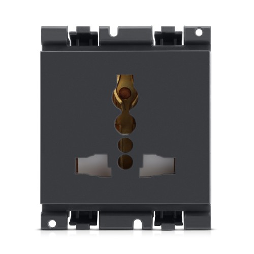Honeywell MK Blenze Plus Modular Socket - 6/10/13A International, 2M, Black