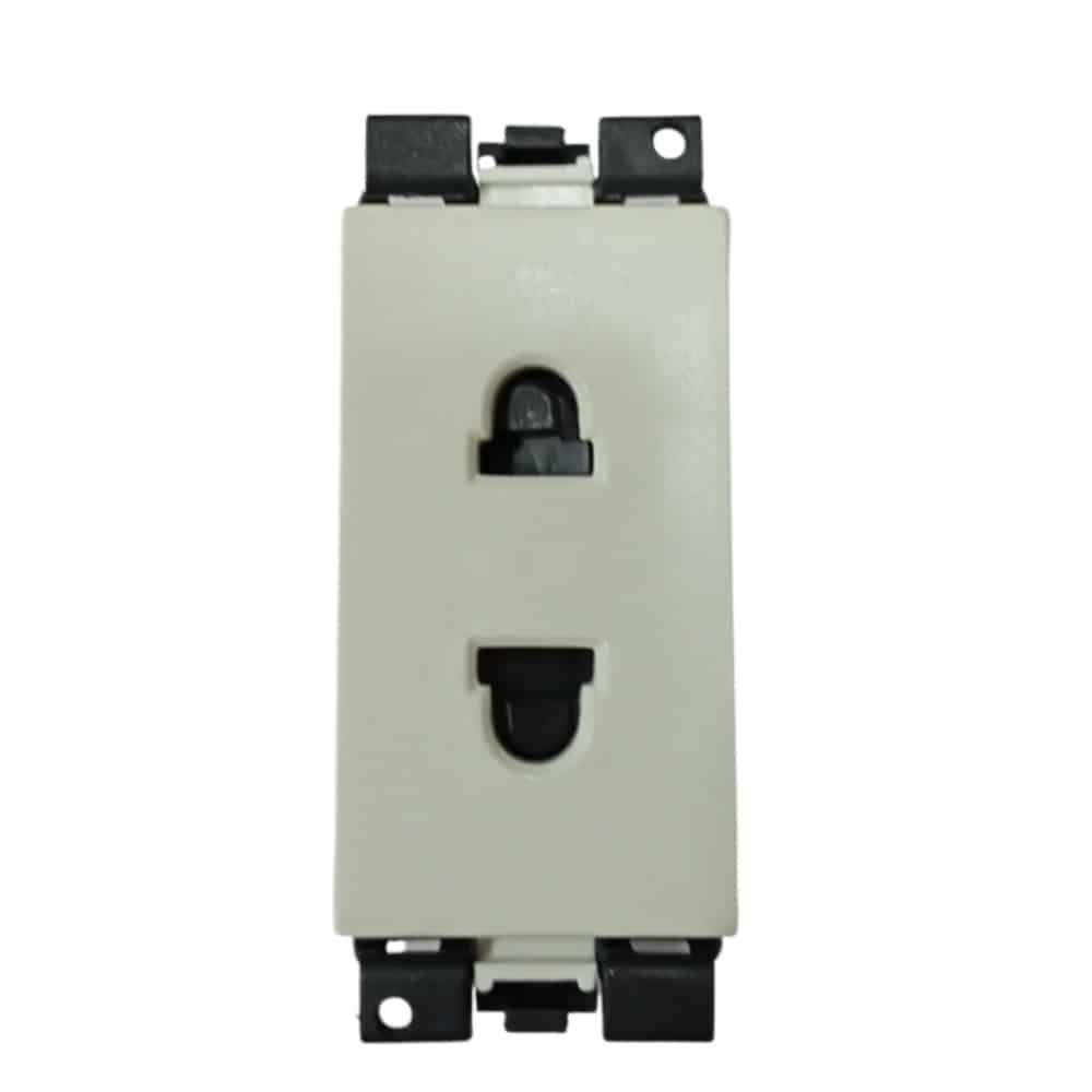 Honeywell MK Blenze Plus Modular Socket - 16A 2 Pin, 1M, Synthetic Chalk White