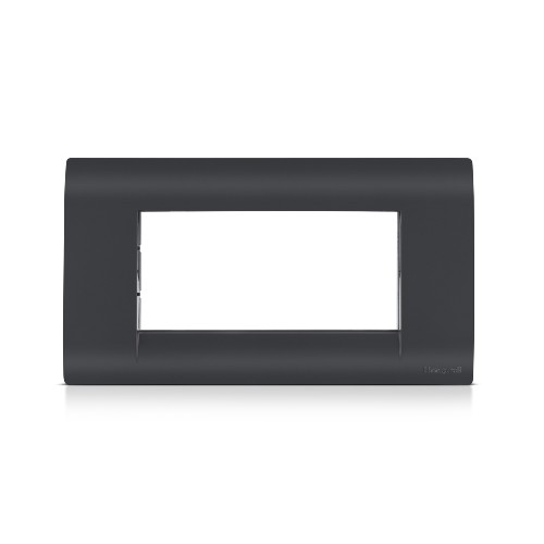 Honeywell MK Blenze Plus Modular Plate Cover + Frame? - 4M, Black