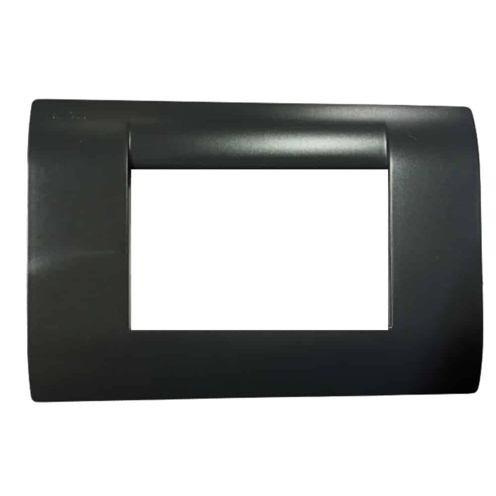 Honeywell MK Blenze Plus Modular Plate Cover + Frame? - 3M, Black