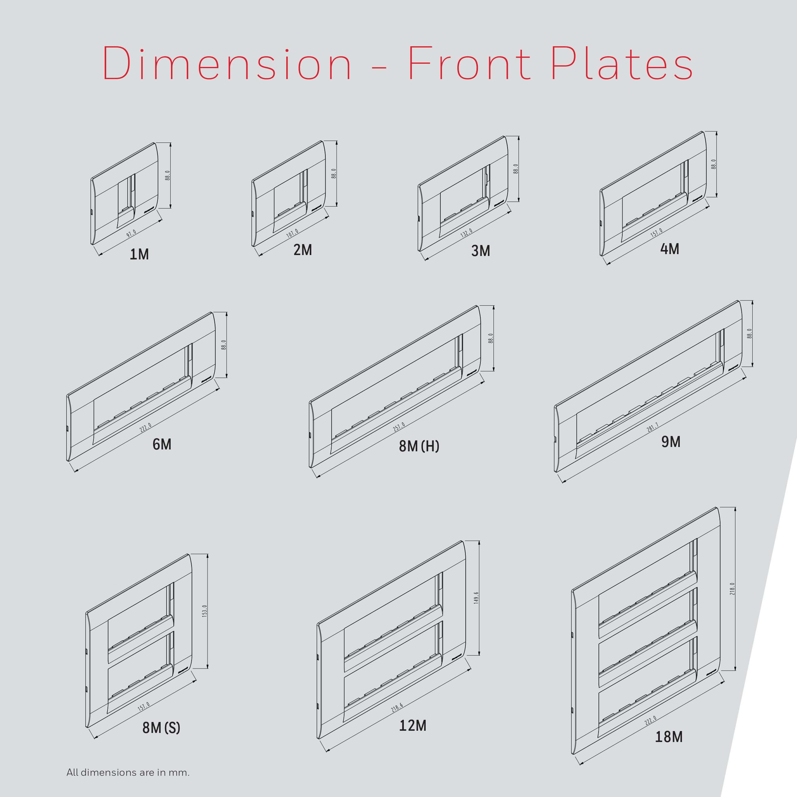 Honeywell MK Blenze Plus Modular Plate Cover + Frame? - 1M, Synthetic Chalk White
