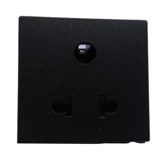 Siemens DELTA vega Modular Socket - 6/10A 3 Pin, Metallic Carbon