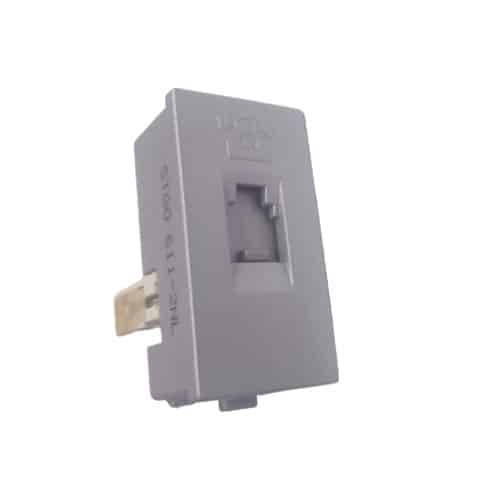 Siemens DELTA vega Cat3 Modular RJ11 Telephone Socket 1M - Metallic Aluminium