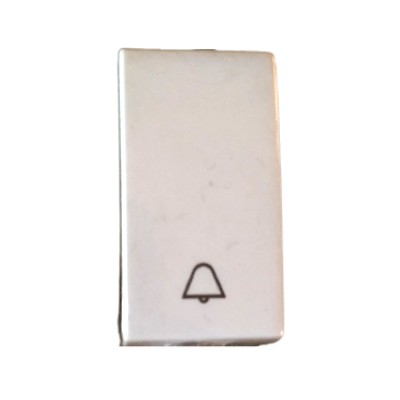 Siemens DELTA vega 10A Modular Bell Push Switch - Without Indicator, 1M, Snow White