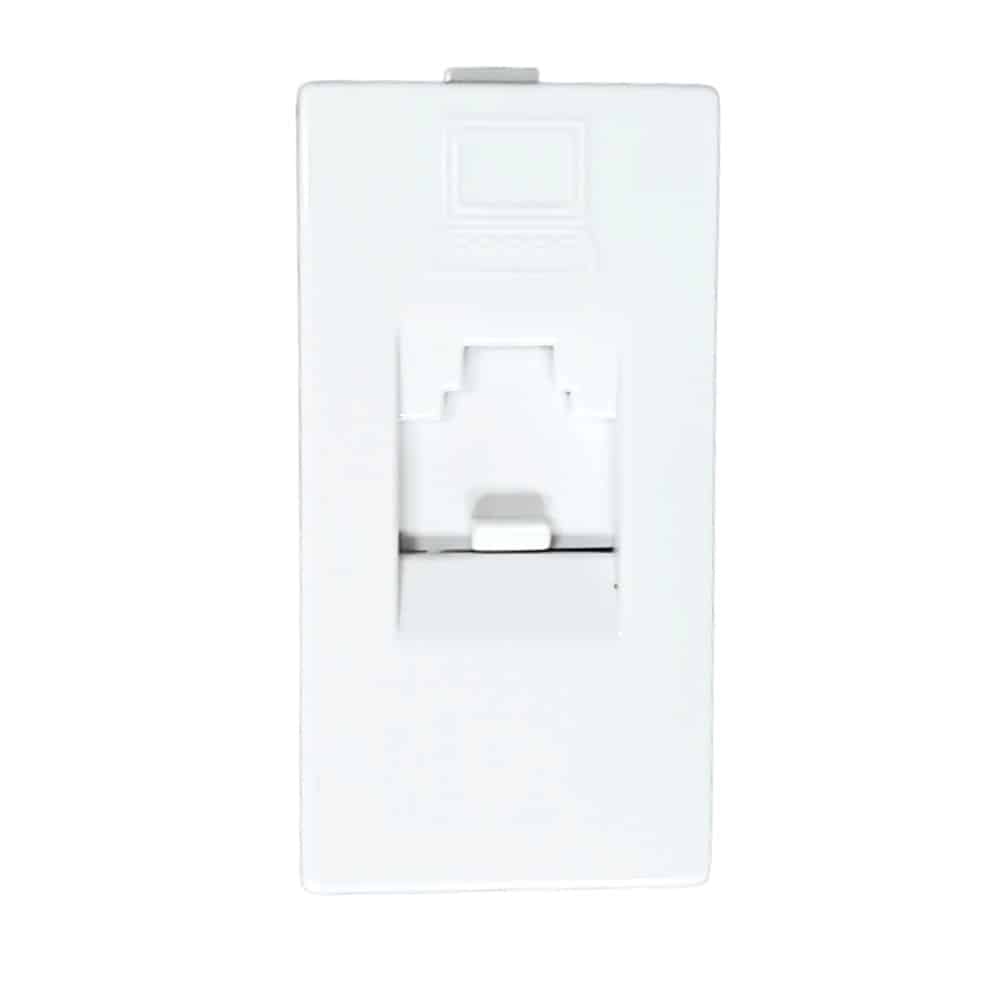 Siemens DELTA vega Modular RJ45 Computer Socket 1M - Receptor, Snow White