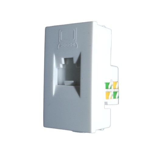 Siemens DELTA vega Modular RJ45 Computer Socket 1M - Cat6, Snow White