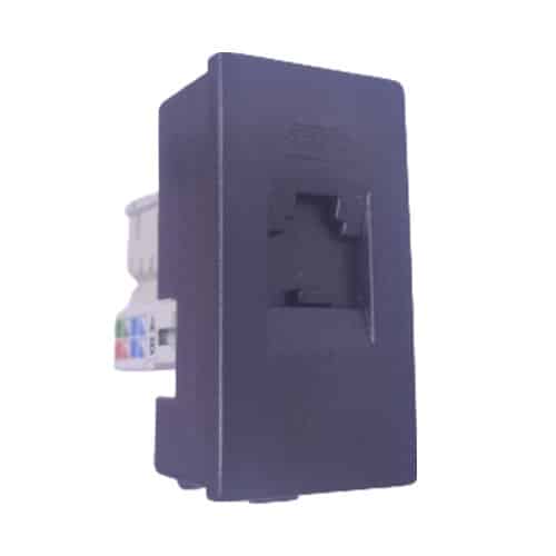 Siemens DELTA vega Modular RJ45 Computer Socket 1M - Cat5e, Metallic Carbon