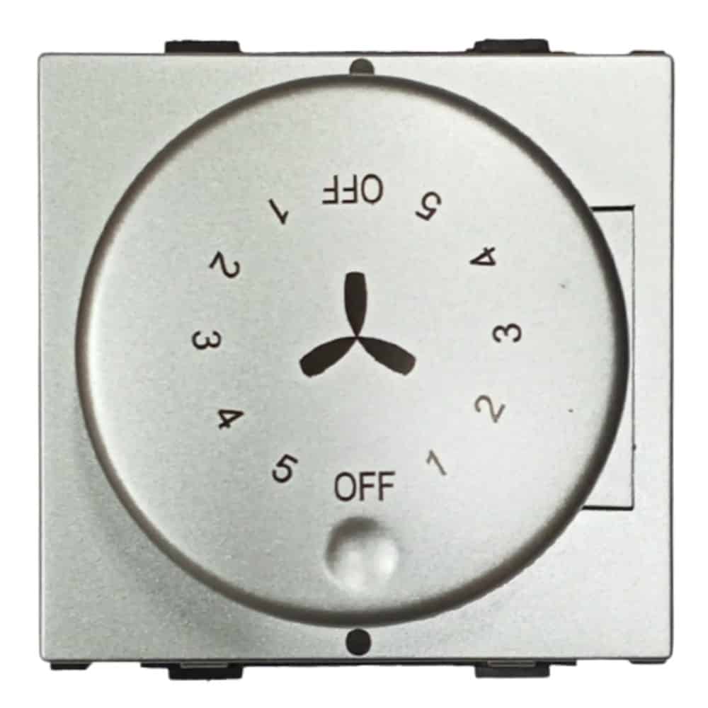 Siemens DELTA vega Modular Fan Regulator 2M - Step, Metallic Aluminium