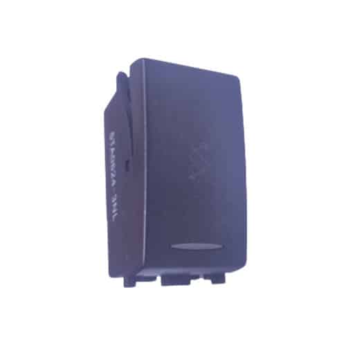 Siemens DELTA vega Modular Switch - 20A DP, 1 Way, With Indicator, 1M, Metallic Carbon