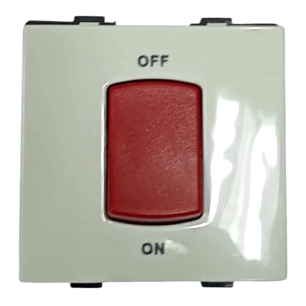 Siemens DELTA vega Modular Switch - 32A DP, 1 Way, Without Indicator, 2M, Snow White