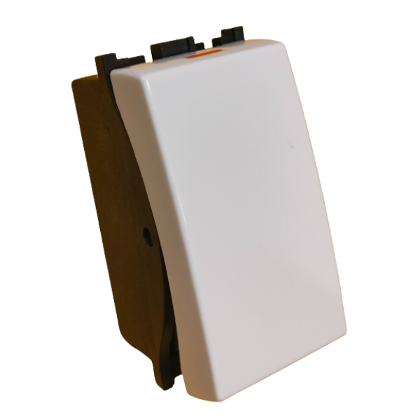Siemens DELTA vega Modular Switch - 20A, 1 Way, Without Indicator, 1M, Snow White