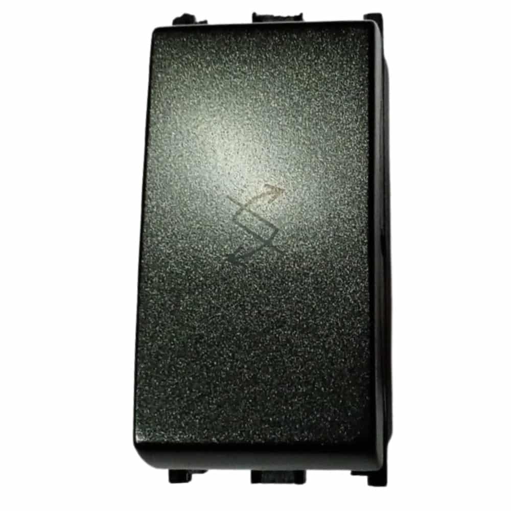 Siemens DELTA vega Modular Switch - 10A, 2 Way, Without Indicator, 1M, Metallic Carbon