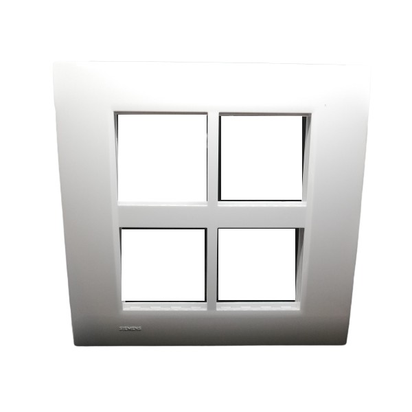 Siemens DELTA vega Modular Plate Cover + Frame - 8M (S), Snow White