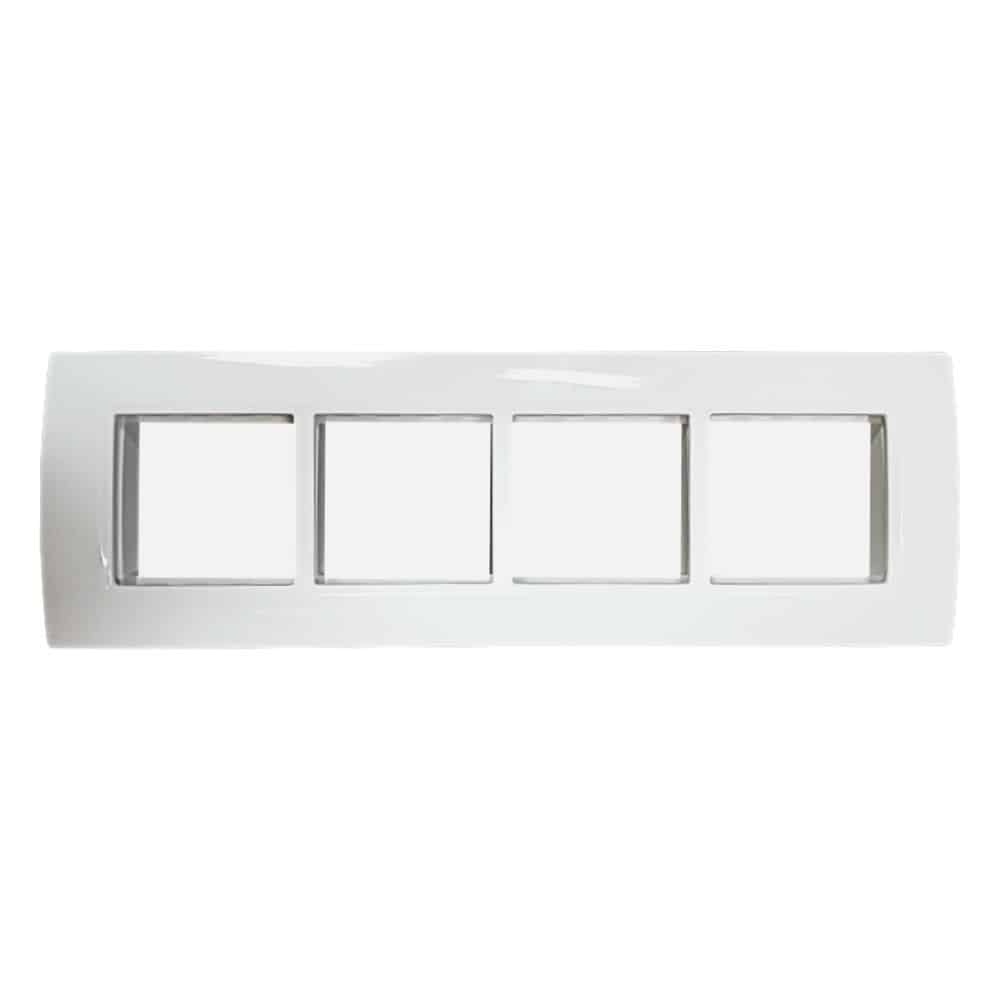 Siemens DELTA vega Modular Plate Cover + Frame - 8M (H), Snow White