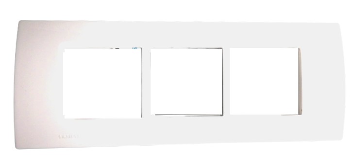Siemens DELTA vega Modular Plate Cover + Frame - 6M, Snow White