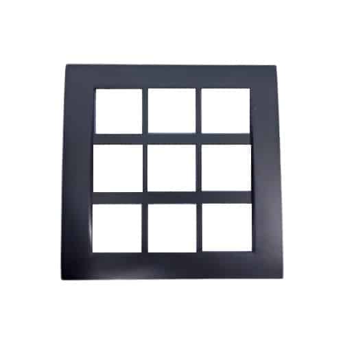 Siemens DELTA vega Modular Plate Cover + Frame - 18M, Metallic Carbon