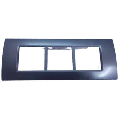 Siemens DELTA vega Modular Plate Cover + Frame - 6M, Metallic Carbon