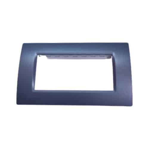 Siemens DELTA vega Modular Plate Cover + Frame - 4M, Metallic Carbon