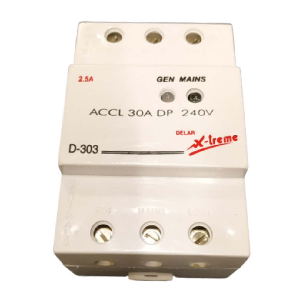 Delar X-treme 1 Phase Automatic Changeover Switch ACCL - 30A, Customised